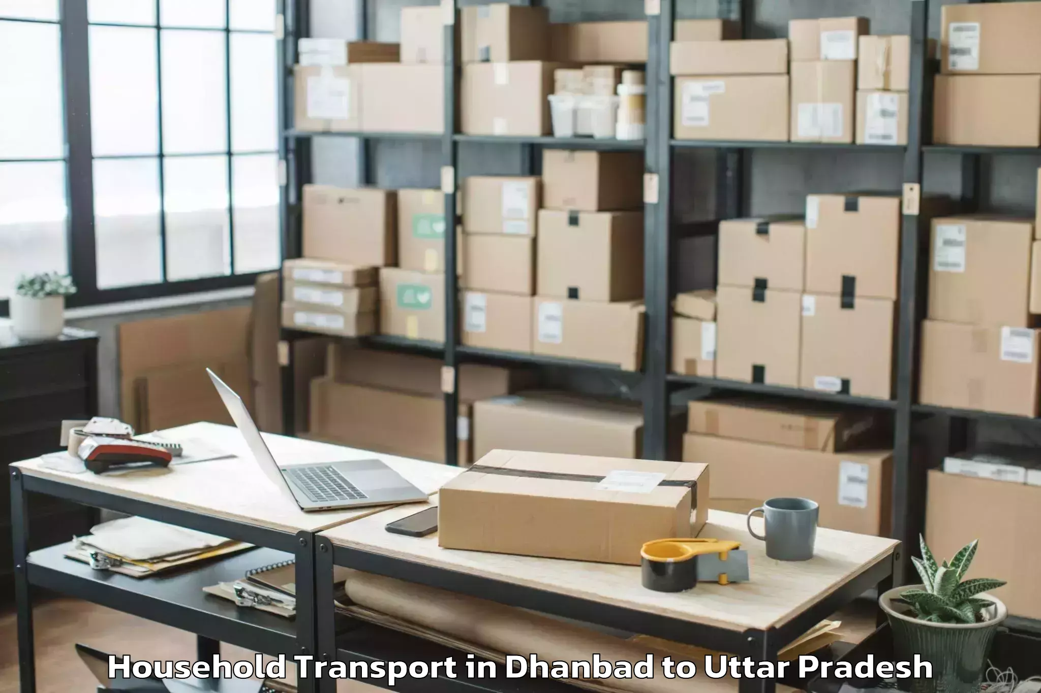 Affordable Dhanbad to Farrukhabad Household Transport